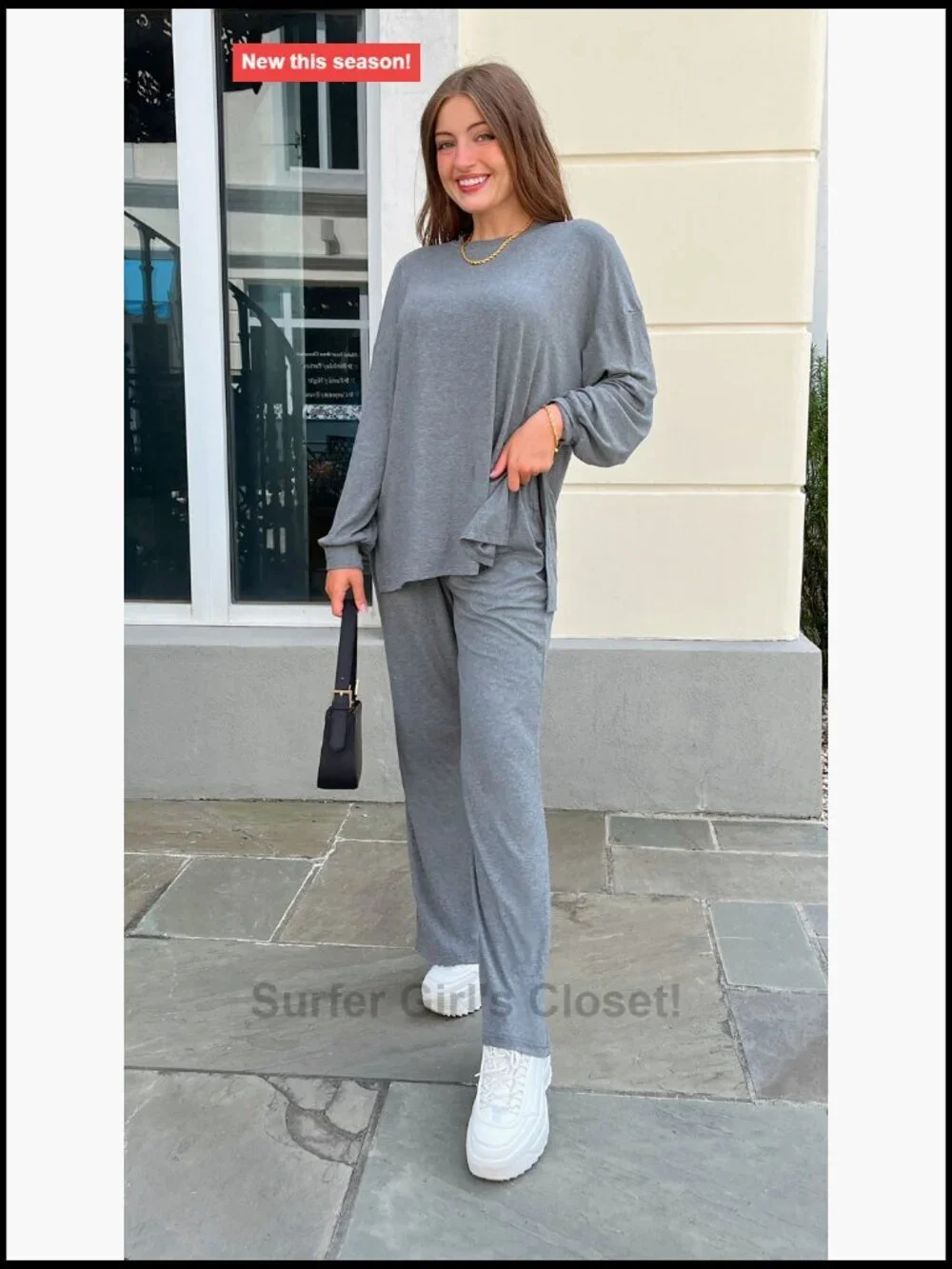 2 Piece Outfits Crewneck Long Sleeve Top Wide Leg Pants Lounge Set Tracksuit